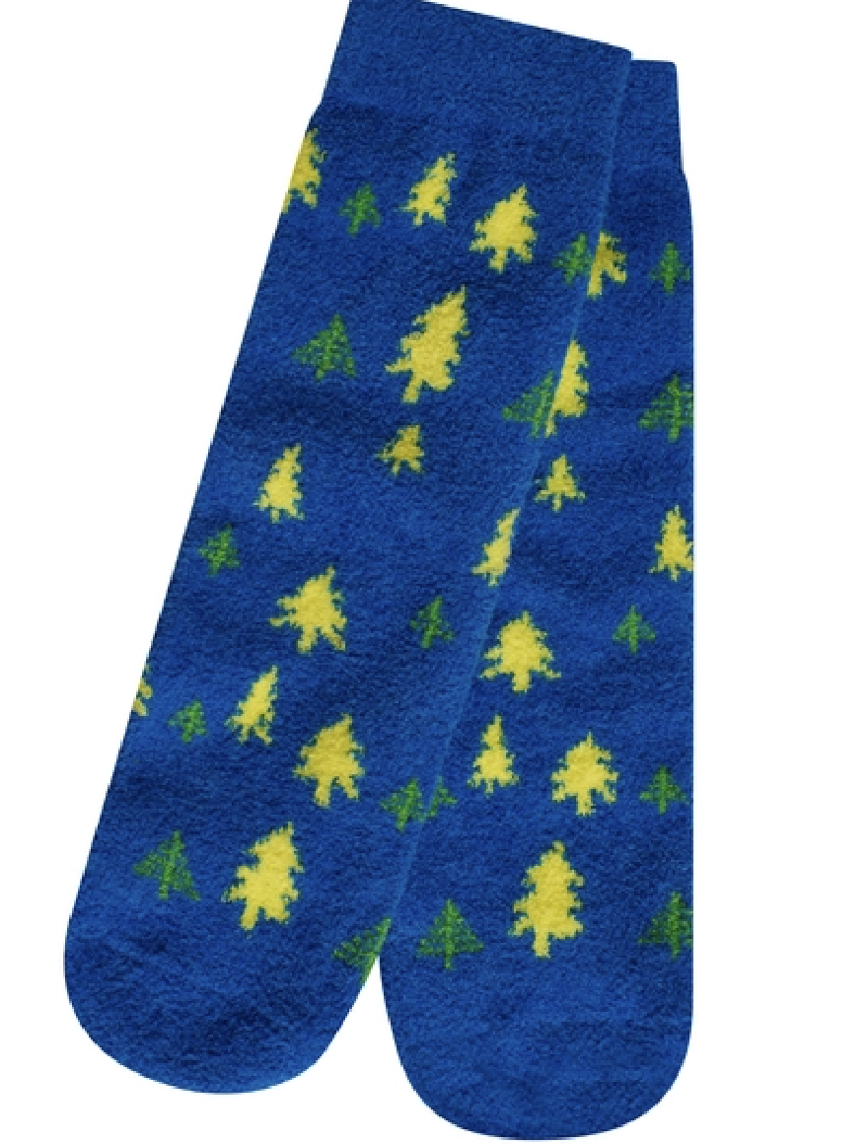 Dare2B Kids Merrily Fluffy Socks Elec Blu/Lemon-1